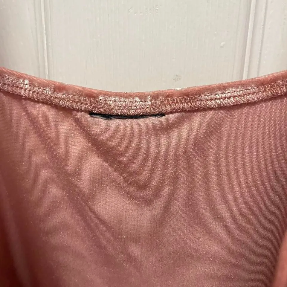 Forever‎ 21 Velvet Mini Dress Wrap Front Sleeveless Pink Party S Size 8 - Image 5