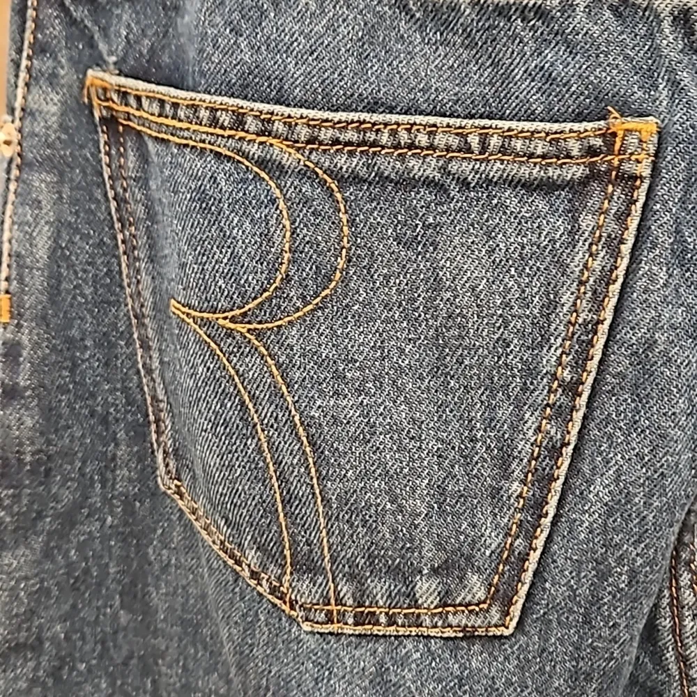 💕ROUJE💕 Raw Hem High Rise Button Fly Ankle Jeans ~ Blue 27 - Image 6