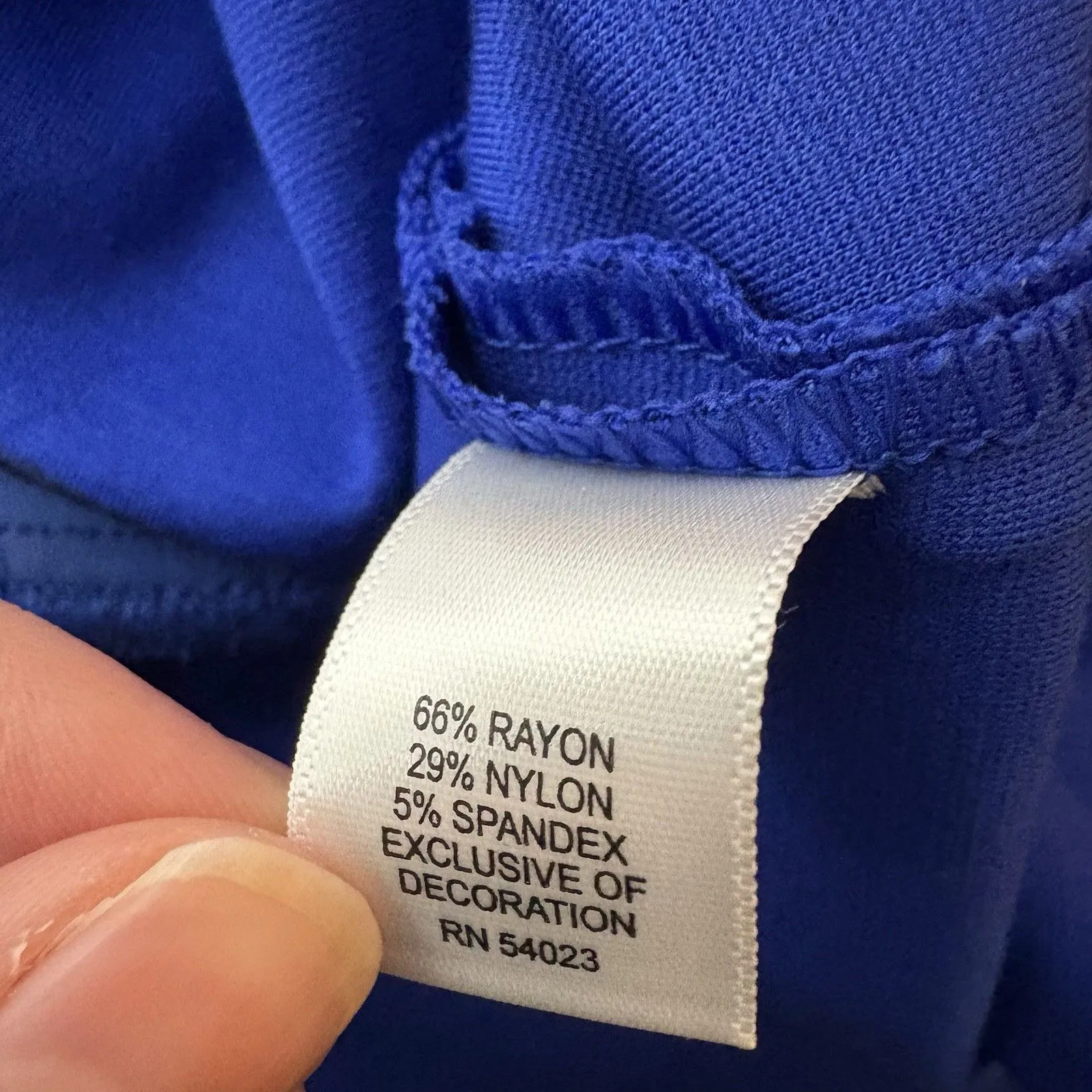 Banana Republic Cobalt Sleeveless Faux Leather Trim V-neck Shift Dress Size 10 - Image 6