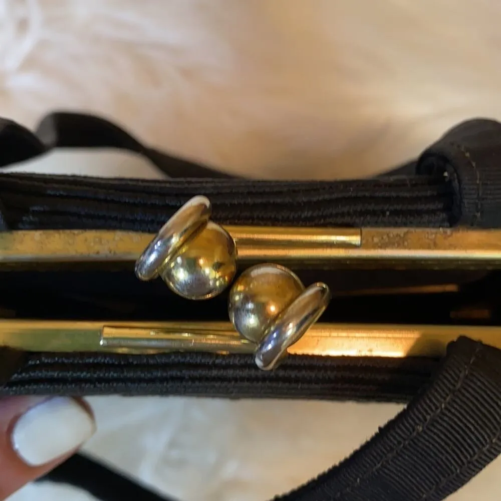 Style by Normandie Vintage Clasp Purse & Coin Bag Black - Image 11