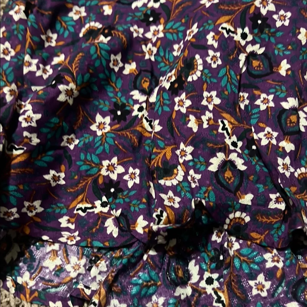 Purple Ruffled Wrap Midi Skirt for Cocktail Size M - Image 6