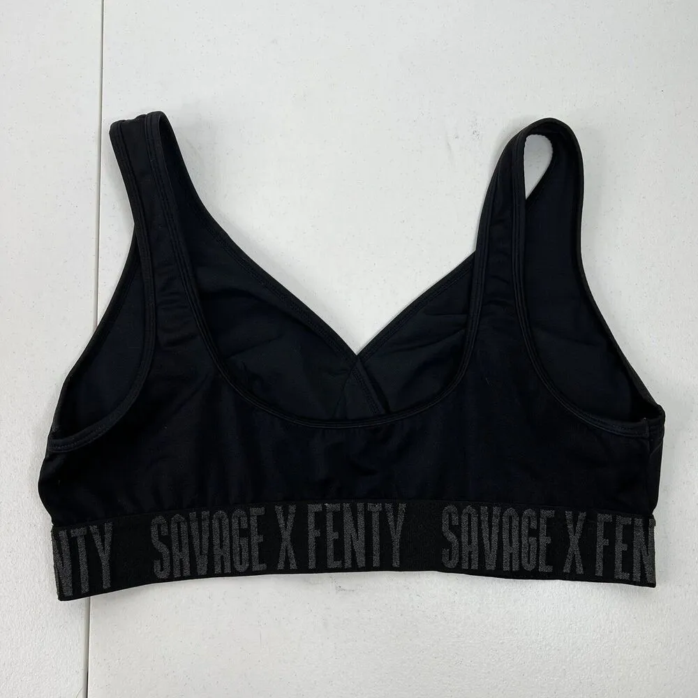 Savage X Fenty Women's Size L Forever Savage Bralette CG2 Black Unlined Pullover - Image 5