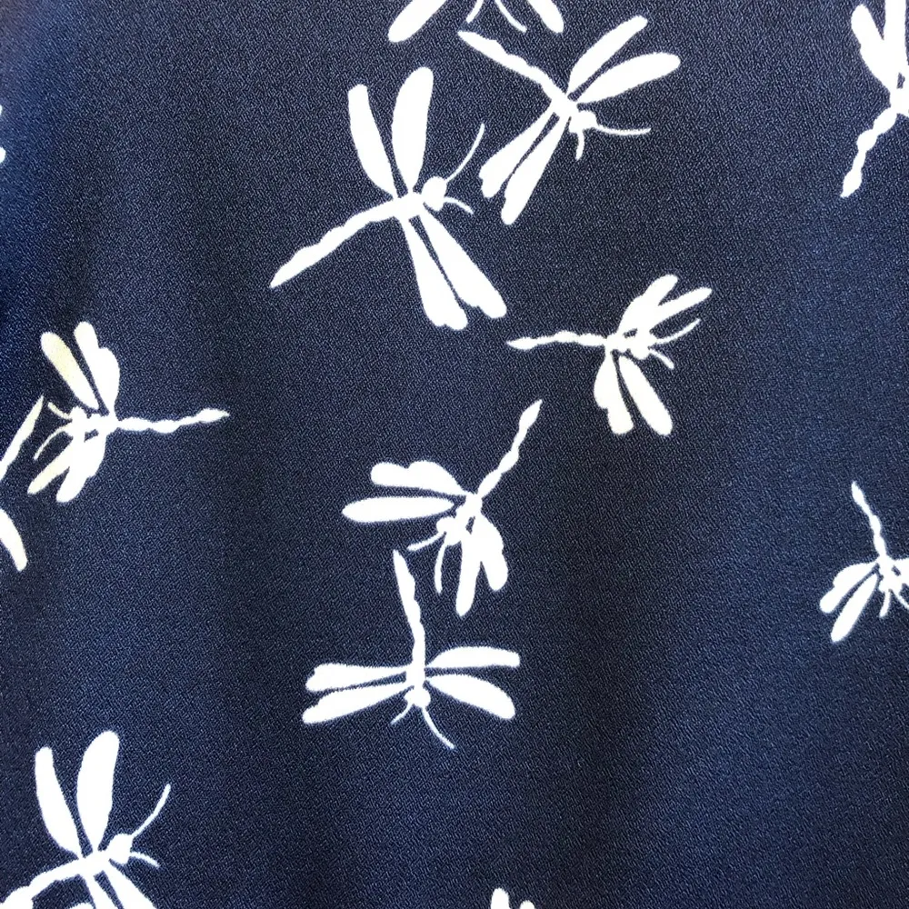 Everly Navy Blue Dragonfly Spaghetti Strap Mini Dress Size Medium - Image 3