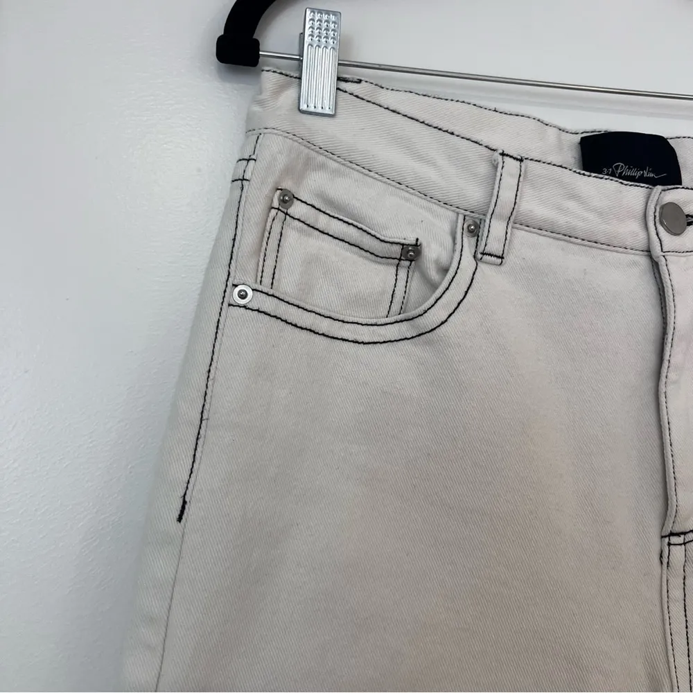 3.1 Phillip Lim White Jeans Contrast Trim - Image 4