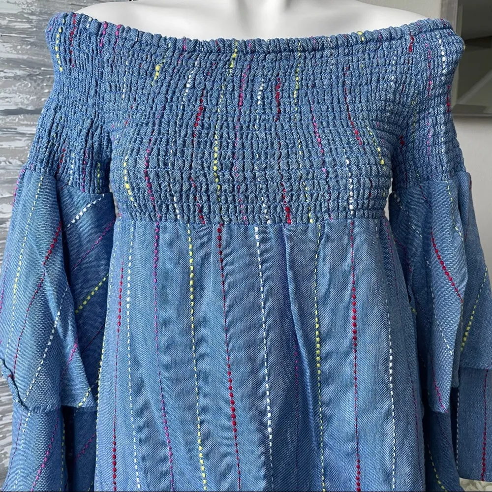 Red Carter Women’s Bell Sleeve Top Size M - Image 2