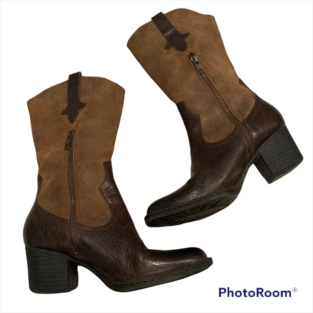 Born Sonoma Western Boot, Sz 7 Brown - Image 8