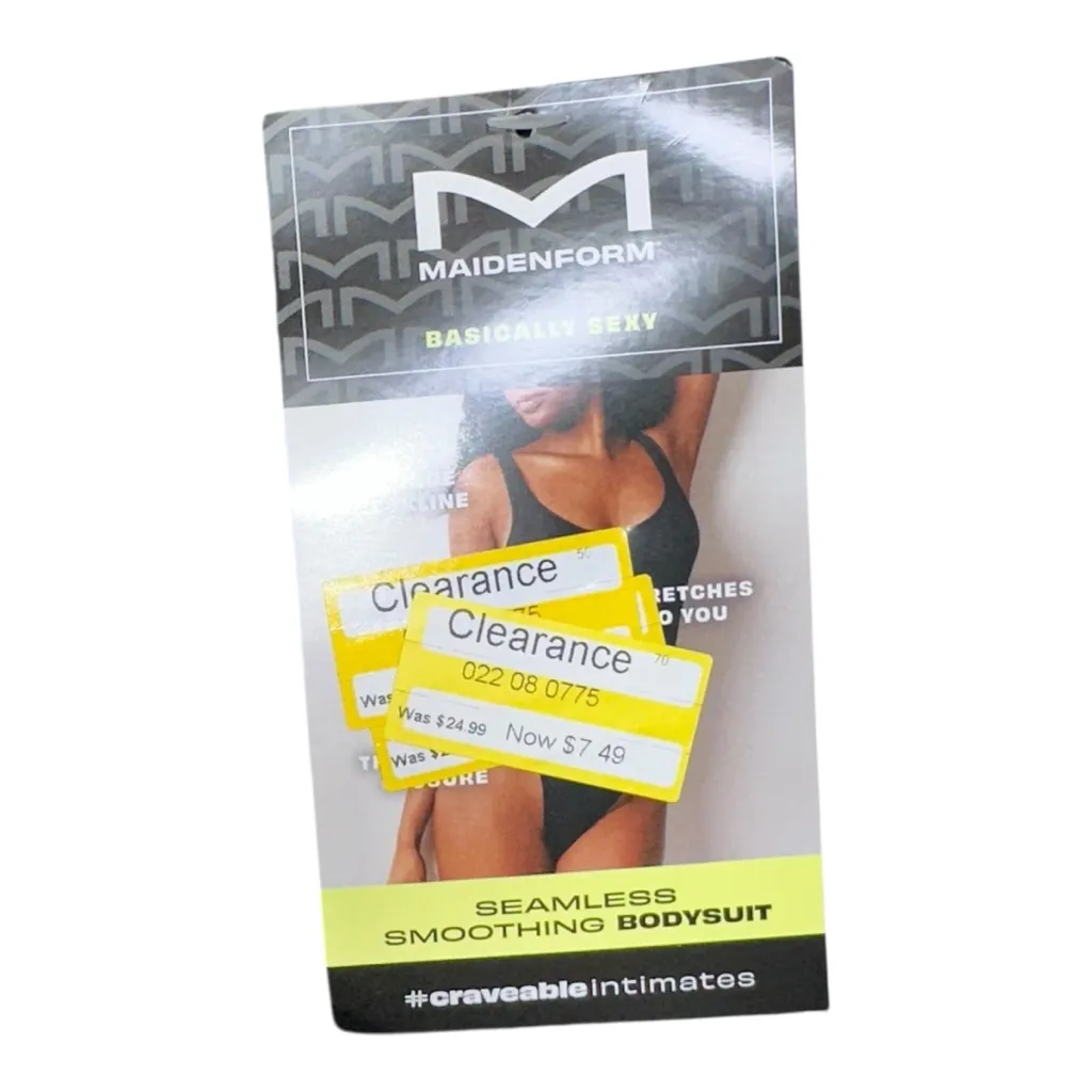 NWT MAIDENFORM Seamless‎ Smoothing Bodysuit Shapewear Black Thong - 2X - Image 4