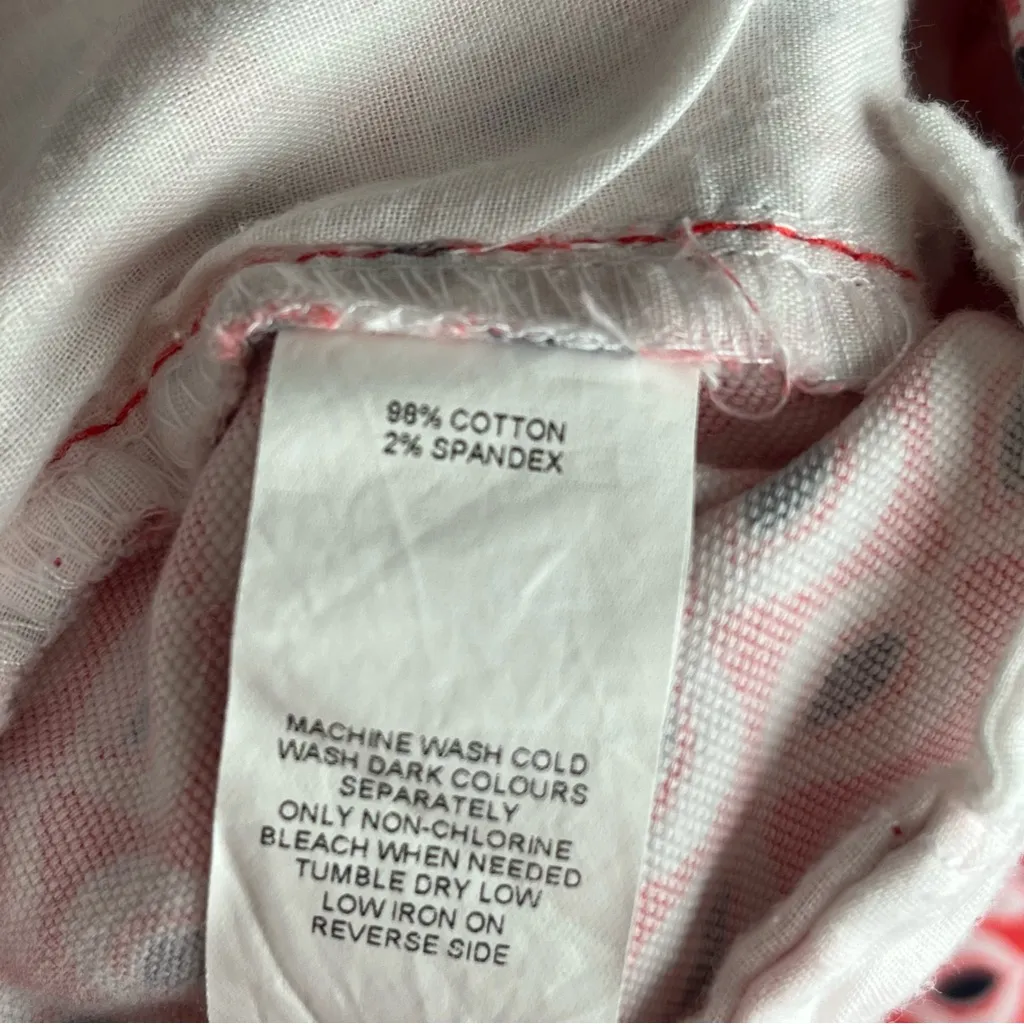 Joe Fresh •Cherry Red Geometric Shorts•sz 10 - Image 5