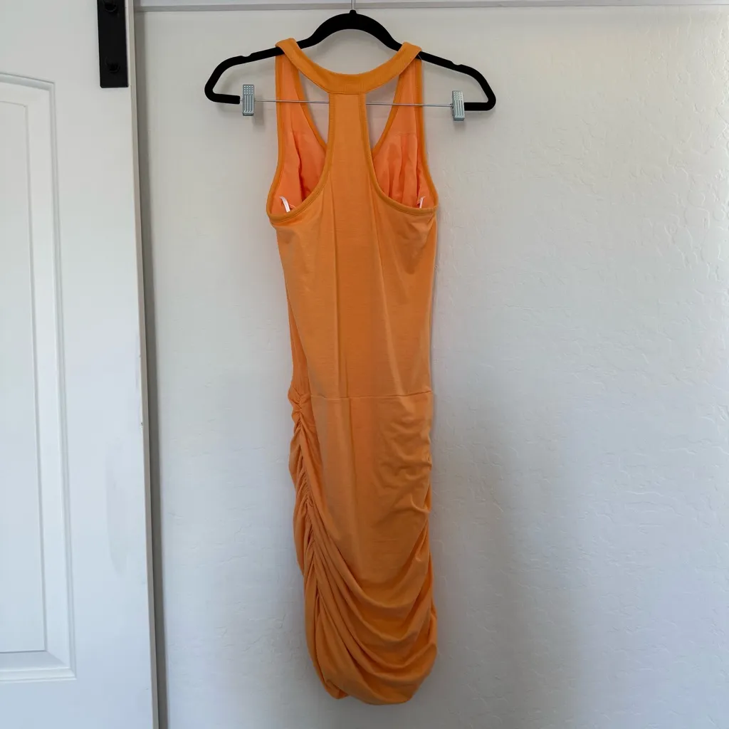 Athleta Tee Racerback Dress Tiger Lily Orange Activewear Athletic Athleisure SM - Image 3