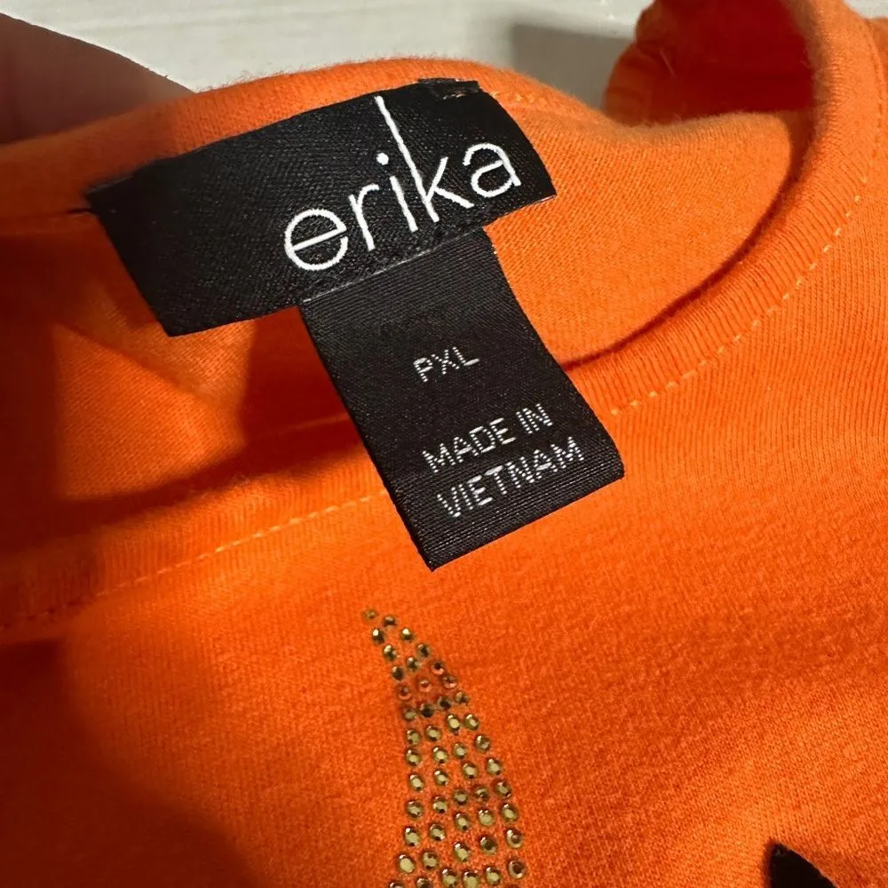 Y2K Style Halloween Black Velvet Embroidered Cats Rhinestone Moon Tee - Image 3