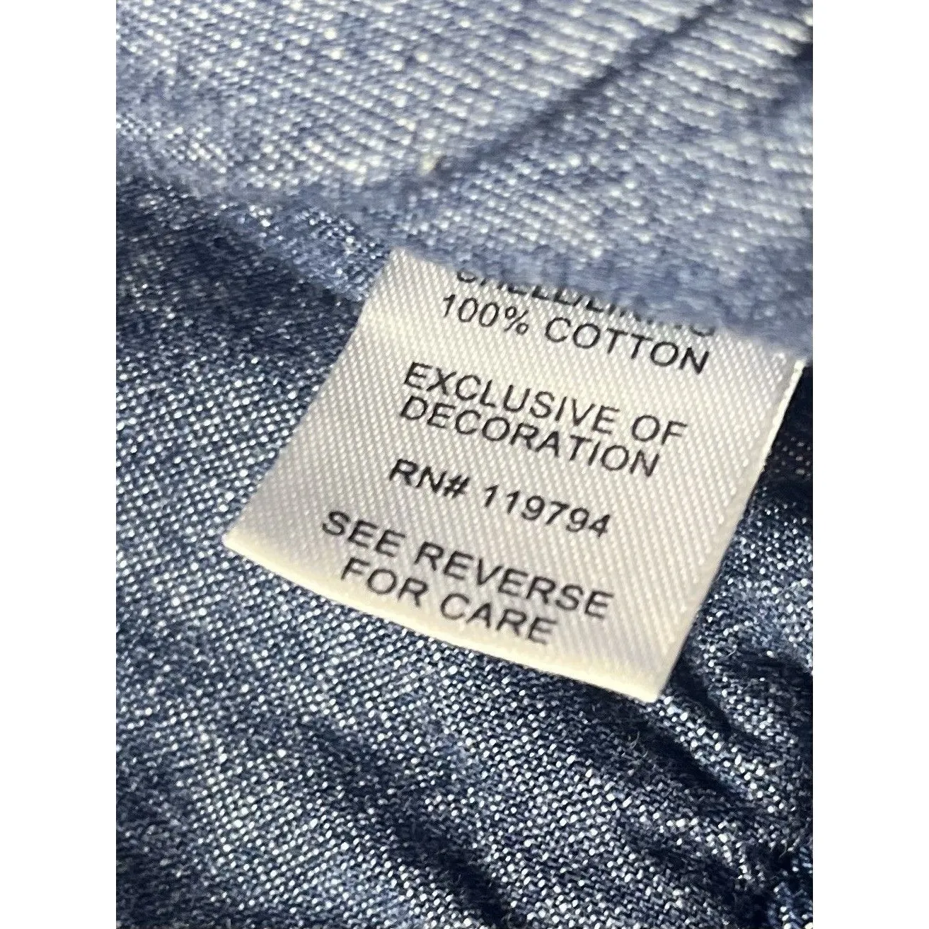 One World  Jean Bomber Jacket NWT Sz. Medium Trucker Distressed Pockets - Image 13