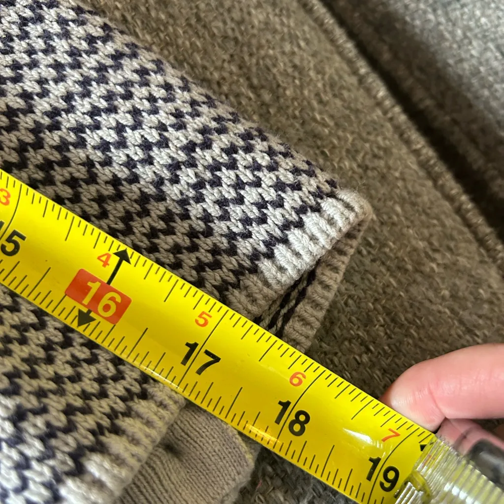 GAP Blue and Gray Knit Sweater Cardigan/Blazer | Women’s Size Large - Image 6