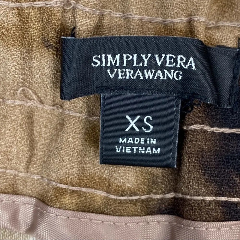 Simply Vera Tie Dye Wide‎ Leg Pull On Pants Tan Black XS - Image 6