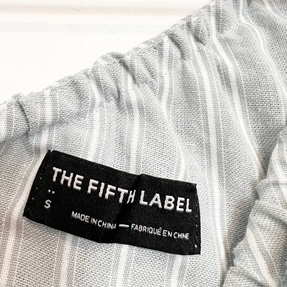 The Fifth Label Pixel One Shoulder Striped Ruffle Cropped Top Revolve Size Small - Image 4