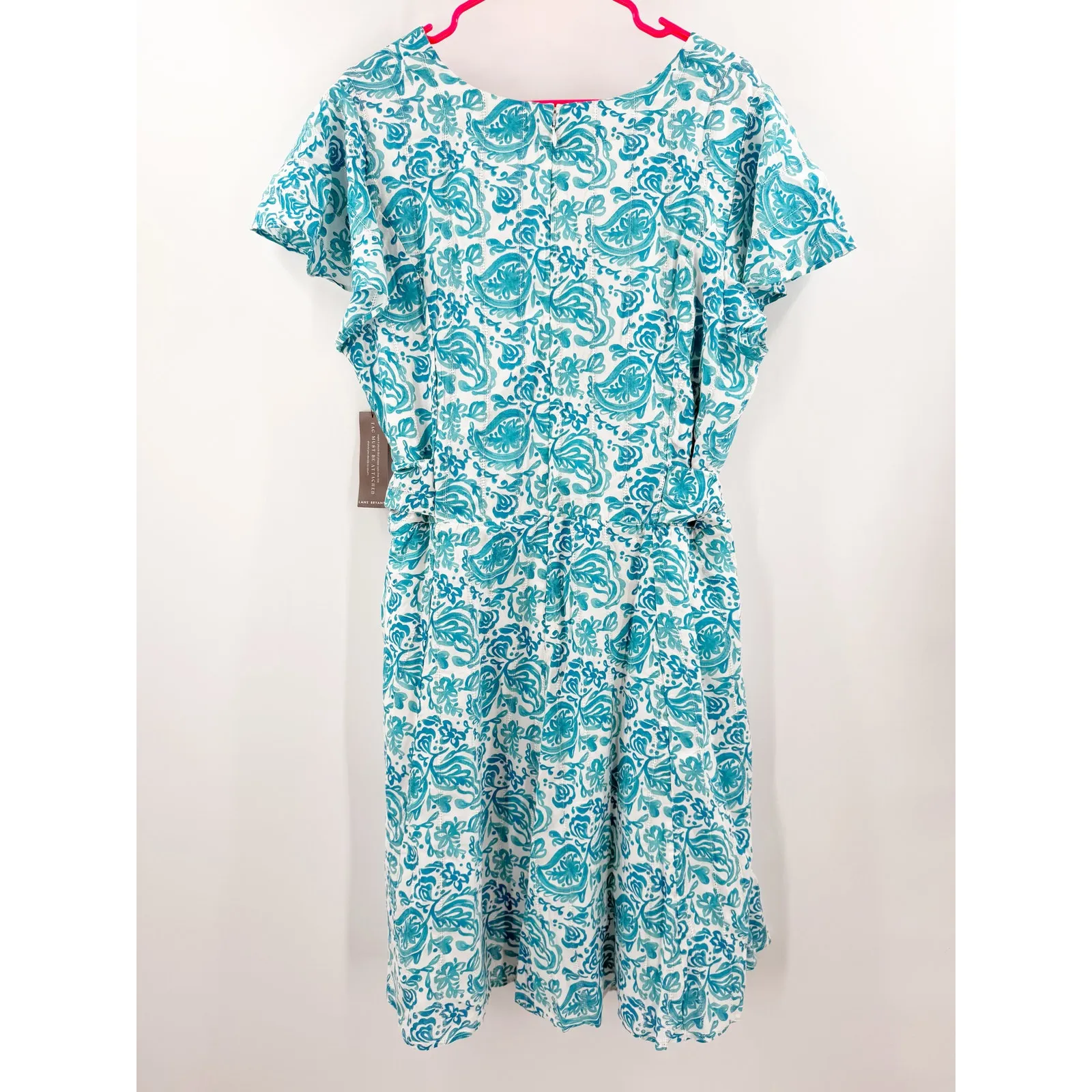 Lane Bryant Dress SZ 18 NWT Lena Surplice-Neck Flutter-Sleeve Paisley Plus Curvy - Image 3