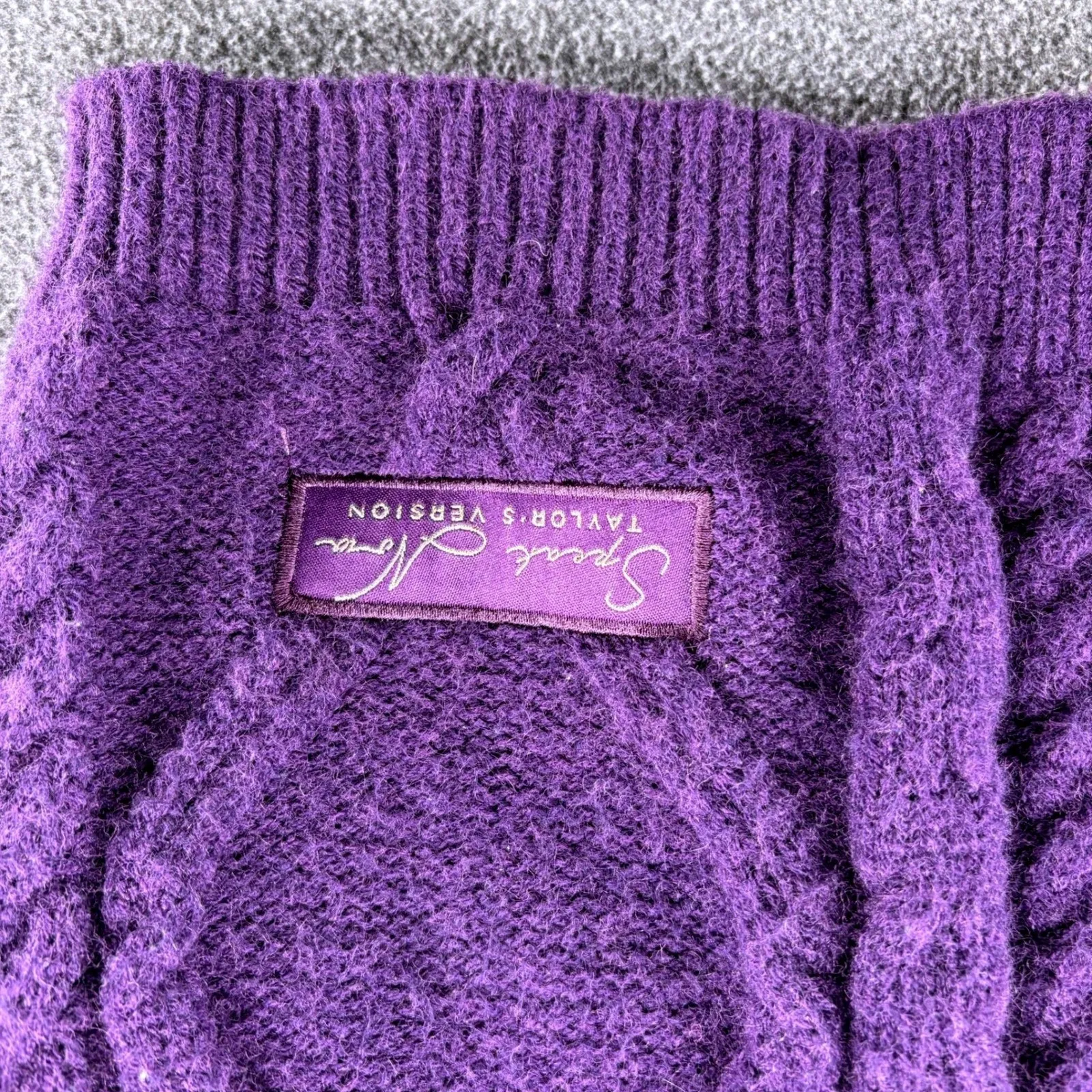 Taylor Swift Speak Now Taylor's Version Oversized Purple Cardigan Sweater XS/S - Image 4