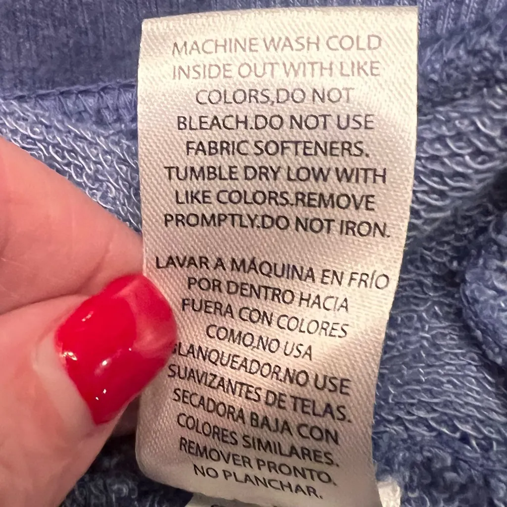 Wildfox Del Sol Sunburst Sommers Relaxed Fit Sweatshirt in True Blue Size XL - Image 13