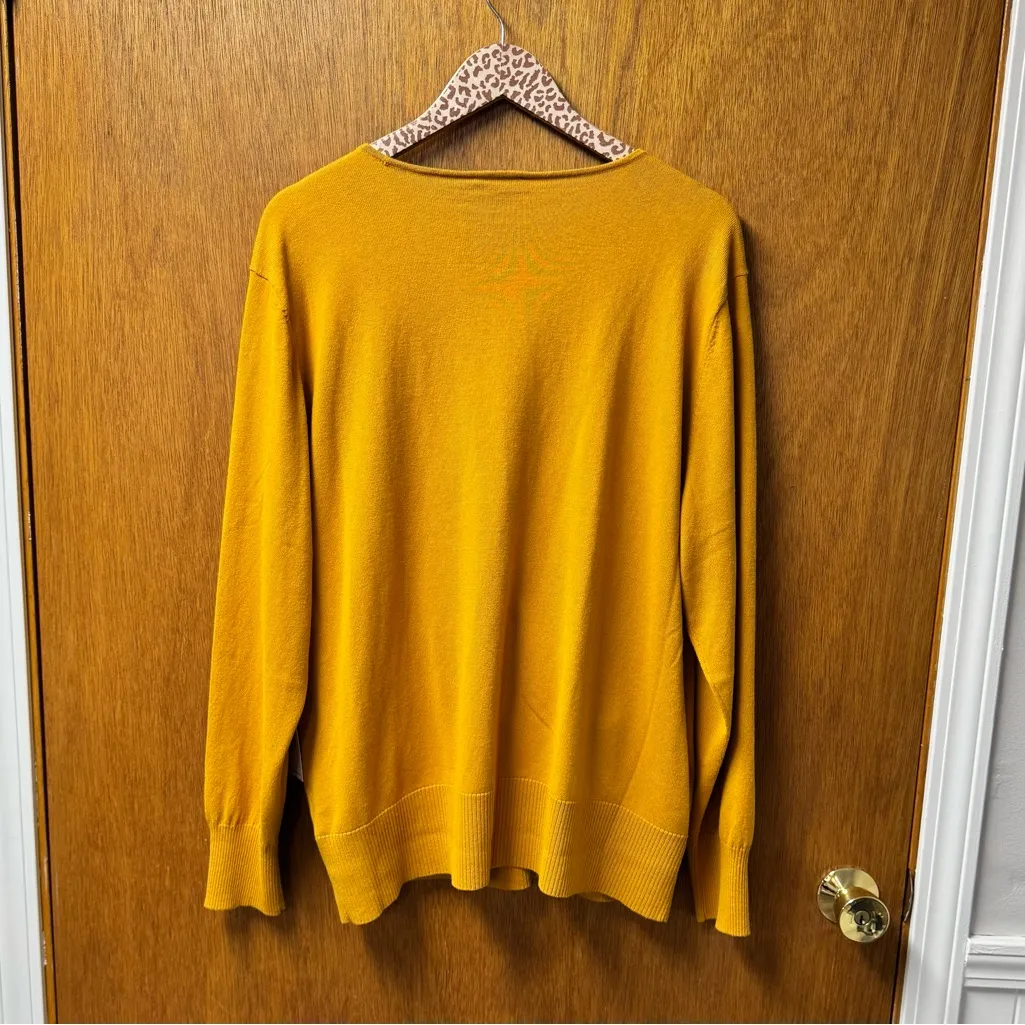 NEW Universal Standard Statement Wrap Sweater Dried Saffron Yellow L 22-24 NWT - Image 10