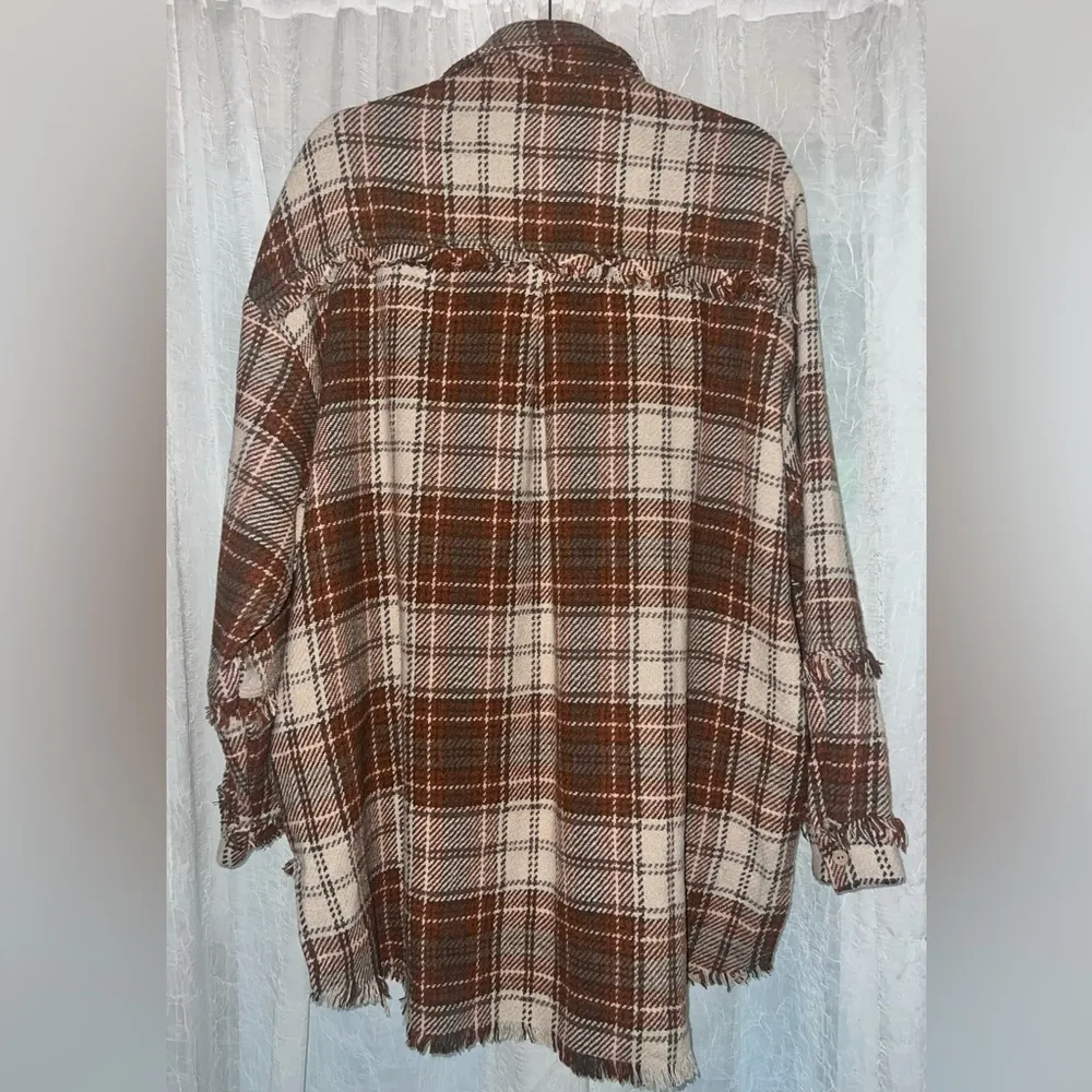 Bibi Oversized Plaid Shacket - Image 3
