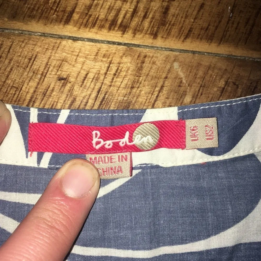 Boden water droplet India style boho ethereal tunic Blue Size 2 - Image 2