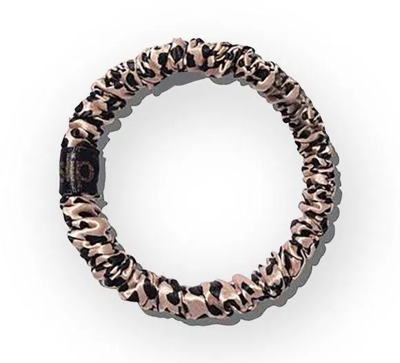 new Slip 𖦹 Skinny Silk Hair Scrunchie 𖦹 Rose Gold Leopard 𖦹 Luxury Gift Box - Image 1