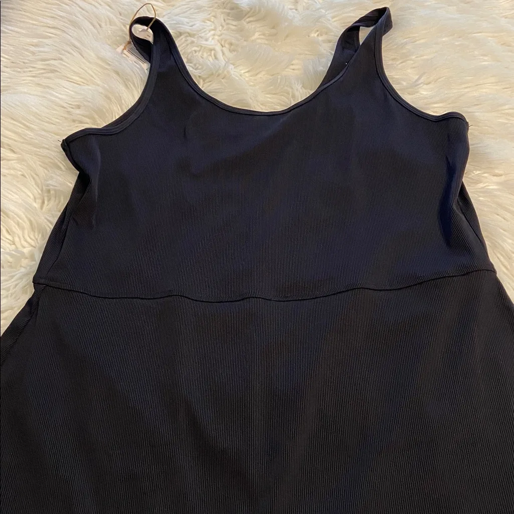 CRANE Black Sleeveless Dress/Shorts length 32” bust 36” stretchy color black Size L - Image 10