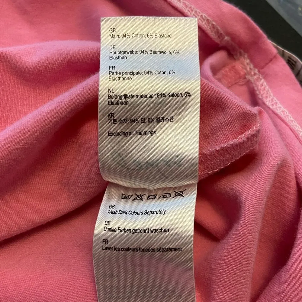 Joules Sleeveless Cotton Scoop Tank Top Women 2 Mimi Pink Bunny Logo Stretch - Image 10