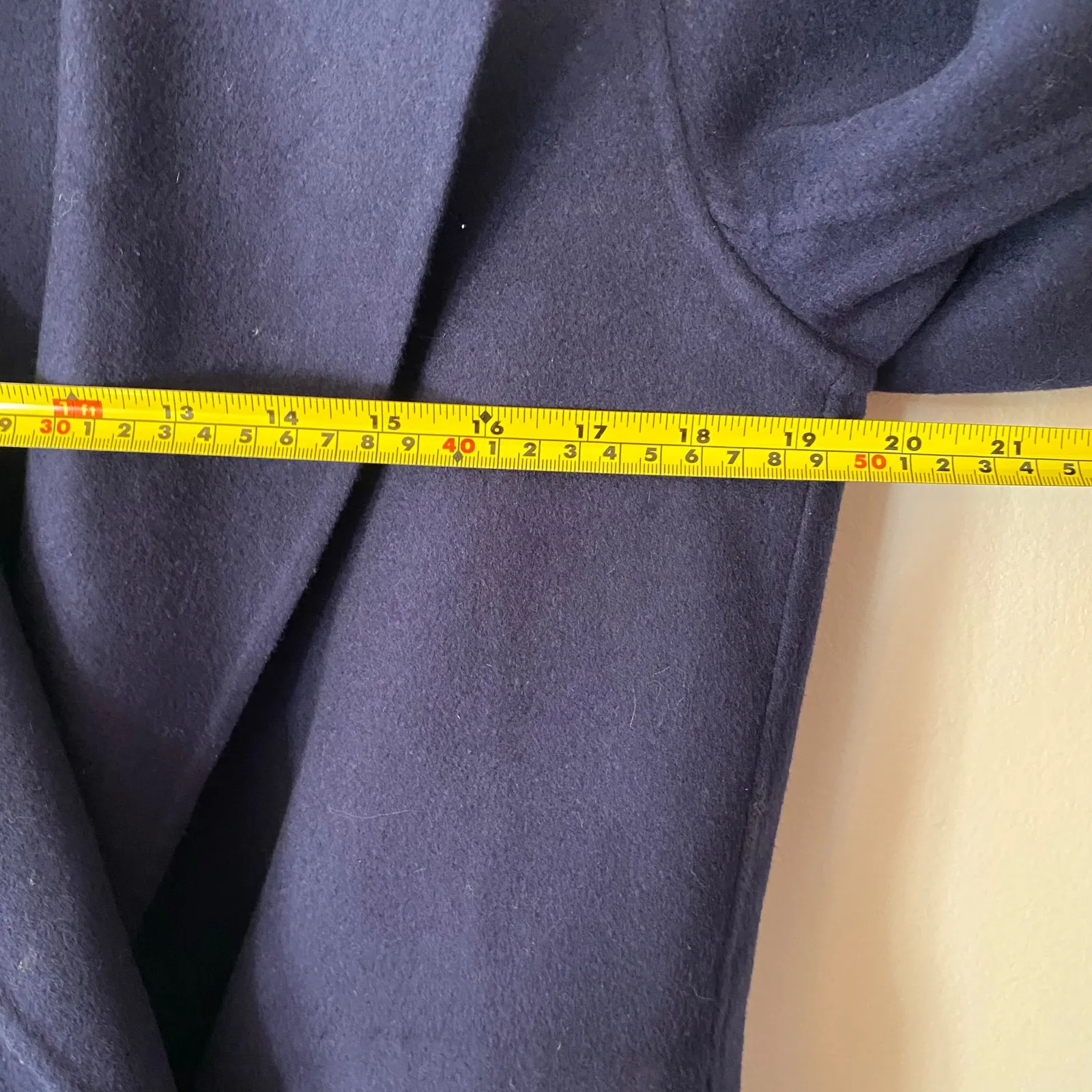 Theory Navy Blue Pea Jacket Coat Wool Cashmere Blend Preppy Women's size TP XS - Image 8