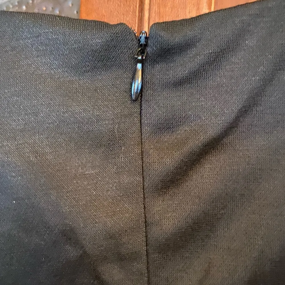 3/4 Sleeve Royal Blue, taupe and black leopard shift dress Size 5X - Image 5