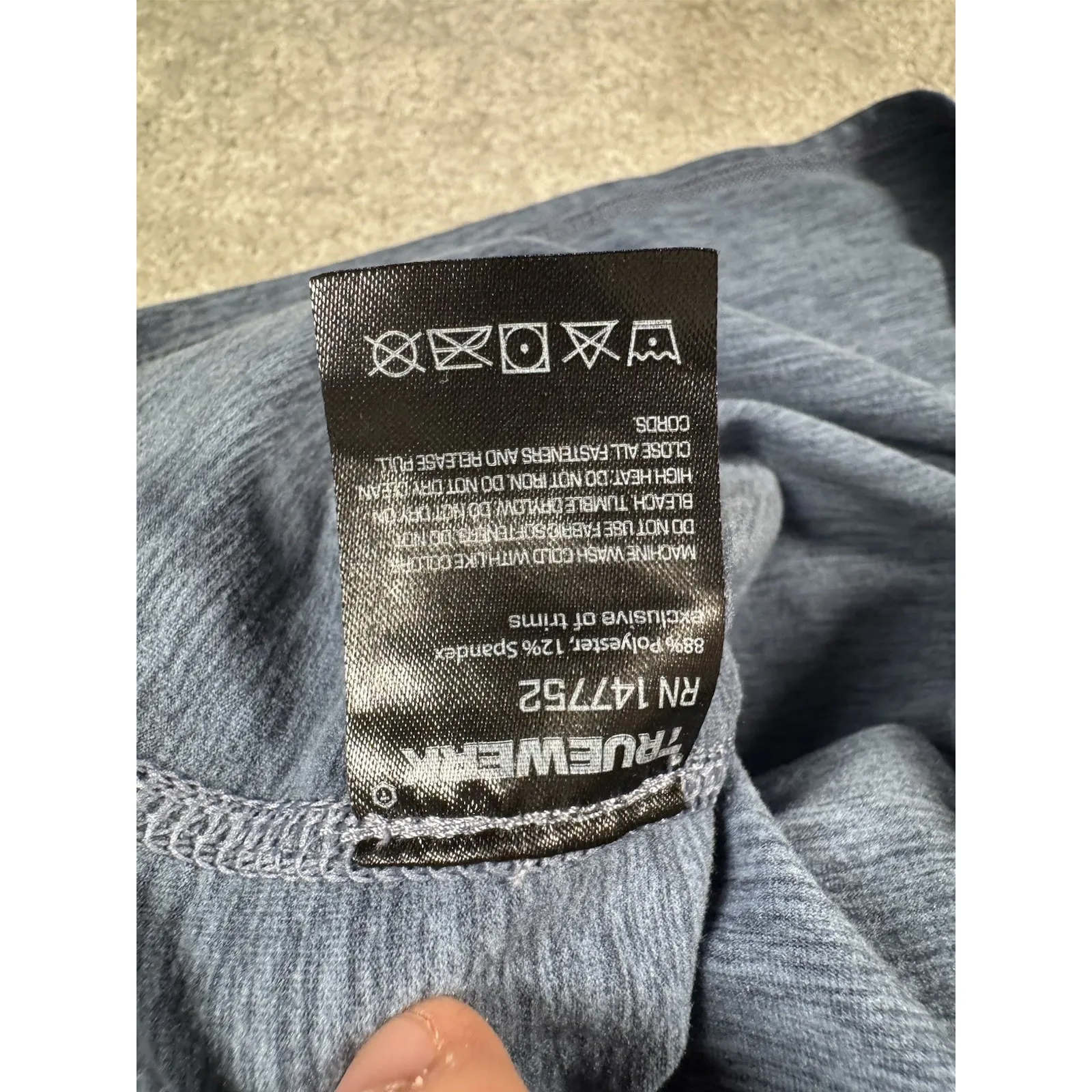 Truewerk Pullover Womens XS Blue B2 Quarter Zip Long Sleeve Stretch Active - Image 7