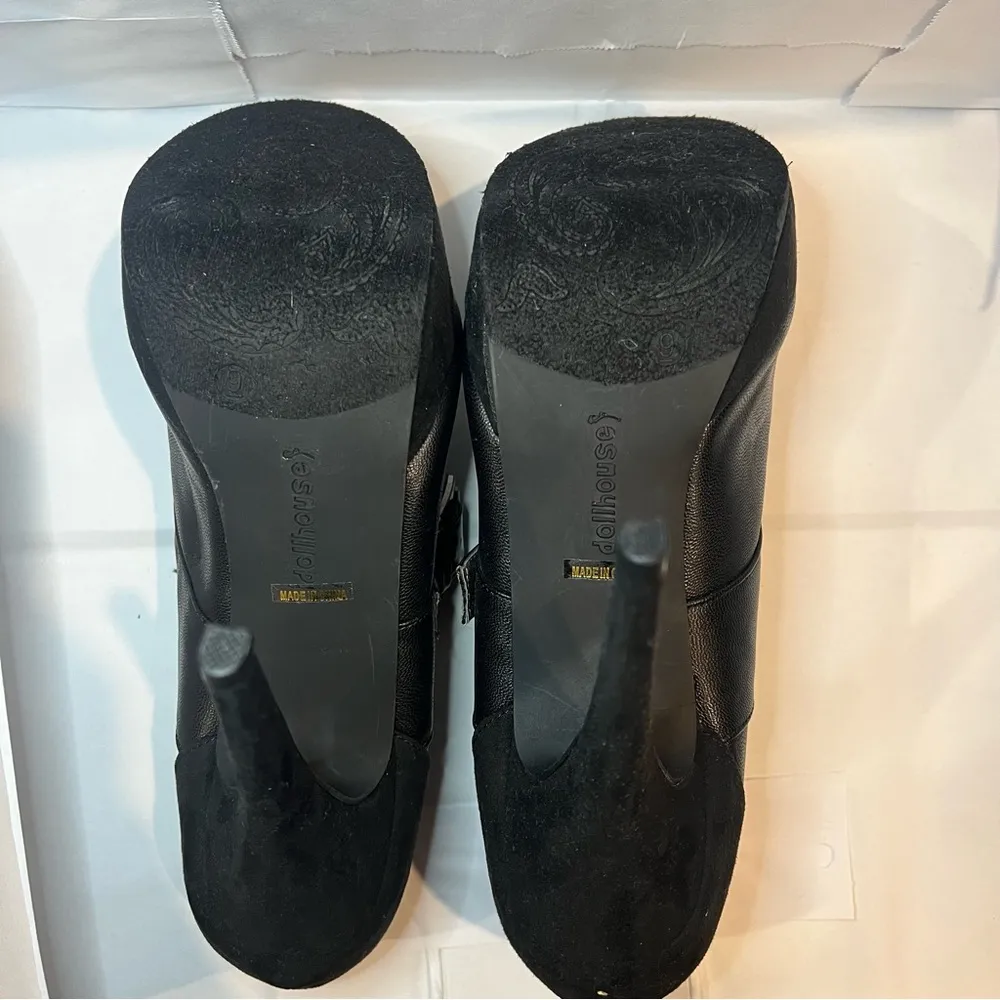 Dollhouse Black Piped Toe 5 Inch Stiletto Bootie Size 9 - Image 12