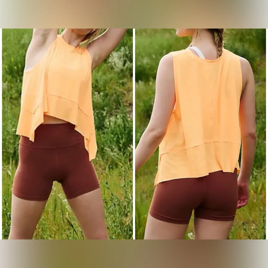 NWOT Free People FP Movement Tempo Tank - neon clementine orange - XS - Image 2
