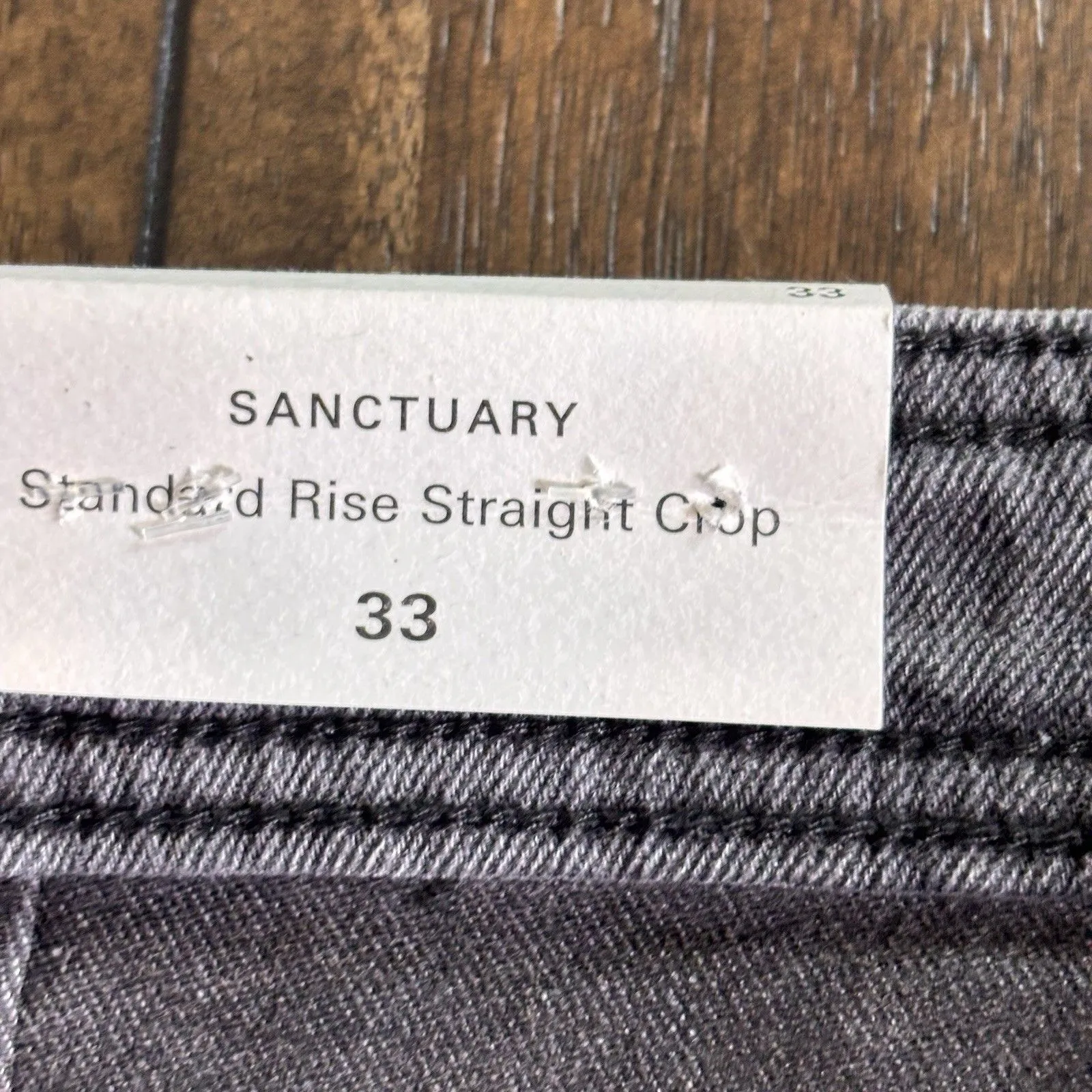 Sanctuary DKSM Luna Cuffed Pants Standard Rise Straight Crop 33 NWT Button Fly - Image 11