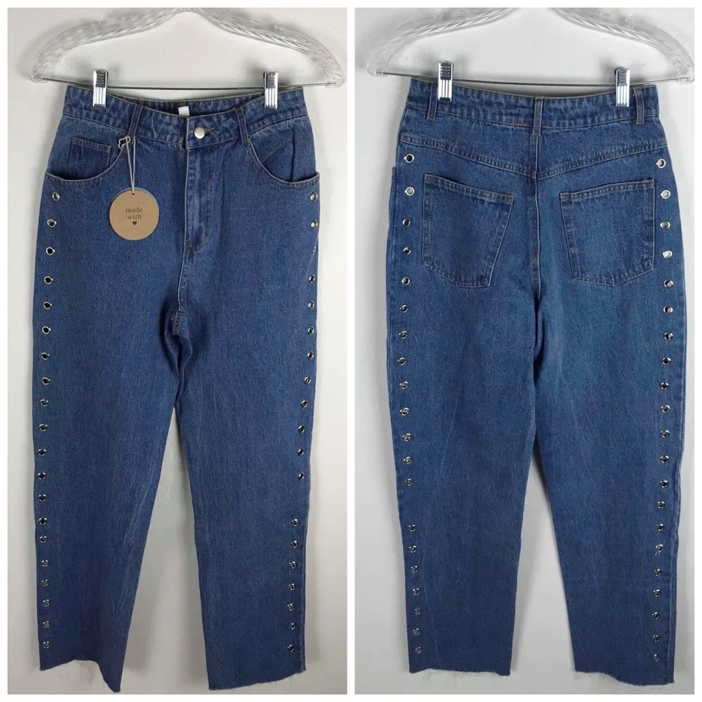 Honey Punch Gromment Detail Jeans New With Tags - Image 2