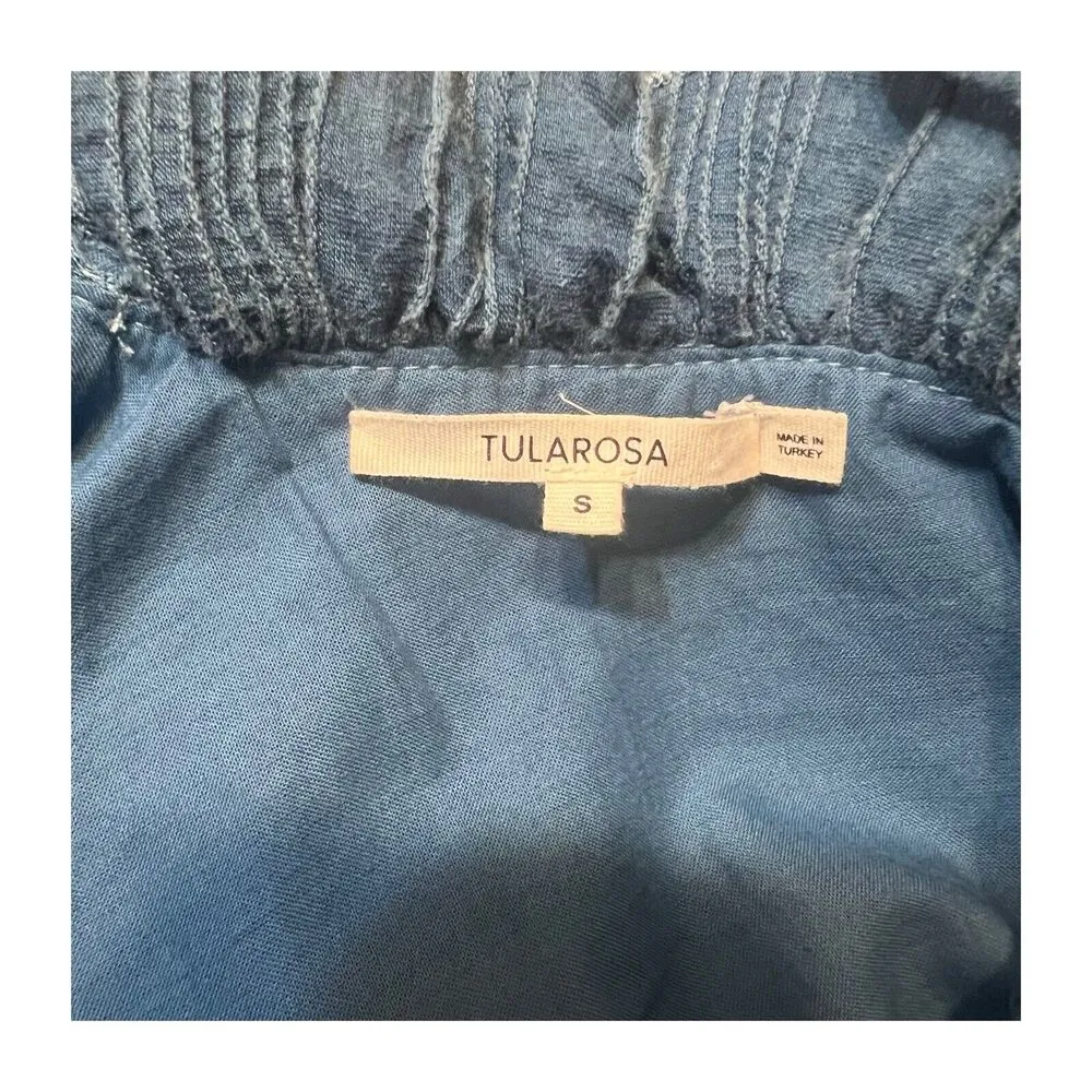 Revolve Tularosa Heather Dress Yale Blue Small Long Sleeve Cottage Boho - Image 9