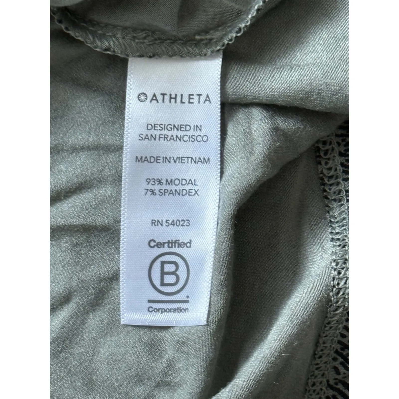 Athleta Santorini Thera High Neck Gray Green Modal Sleeveless Dress Women Medium - Image 3