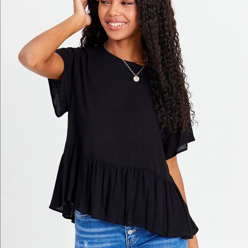 Altar’d State black baby doll crop top - Image 4