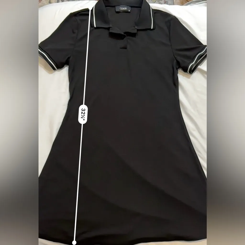 Cider Collard Button Contrast Trim Mini Dress - Image 6