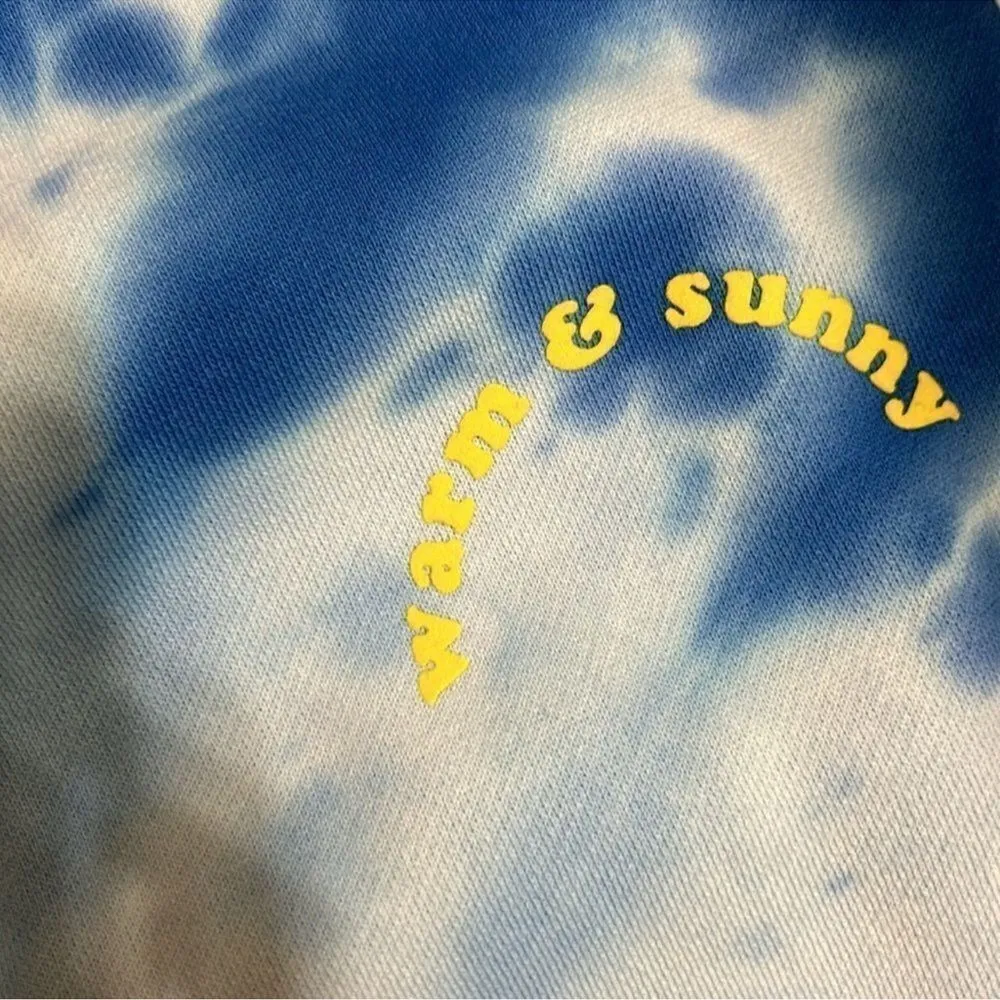 Warm Women’s Wave Tye & Dye Sweatpants Joggers (Size XS) Blue - Image 7