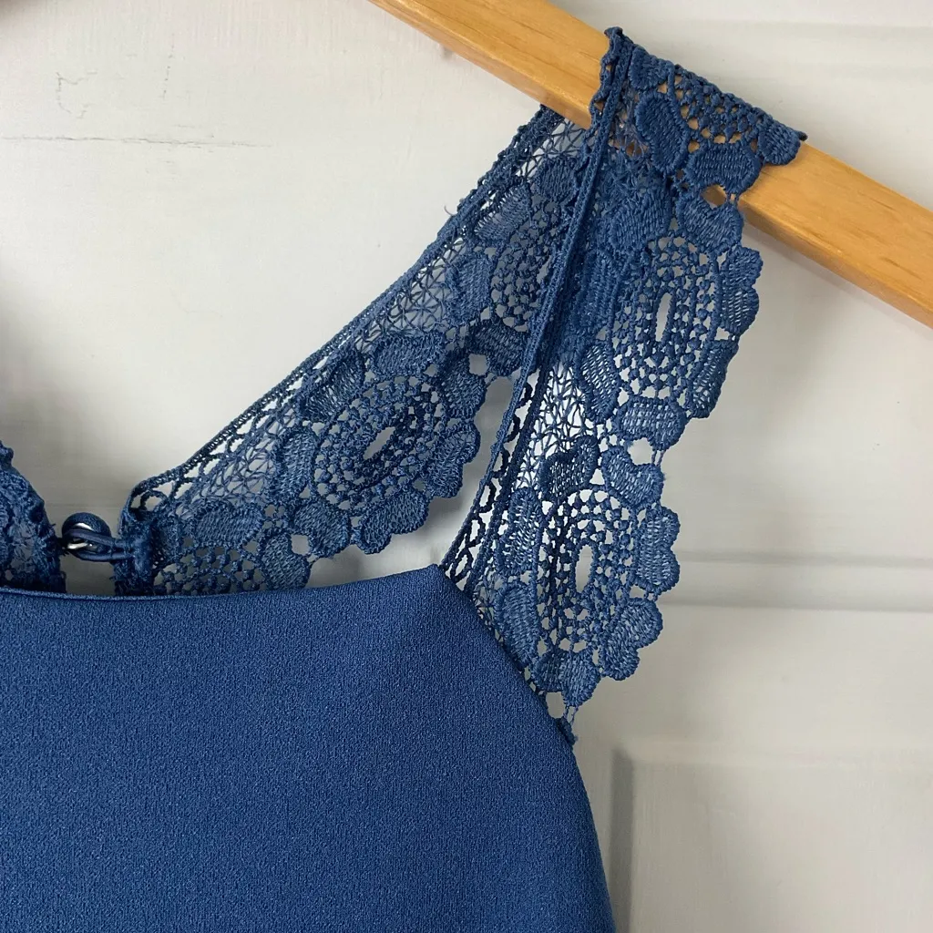 Altar'd State Blue Halter Jersey Knit Mini Dress Size Medium New - Image 7