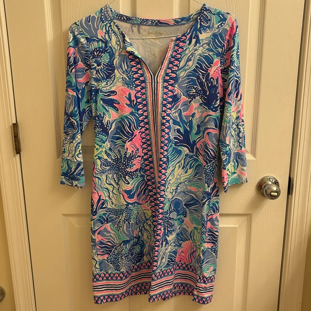 Lilly Pulitzer UPF 50+ ChillyLilly Nadine Dress Size medium shade seekers - Image 2