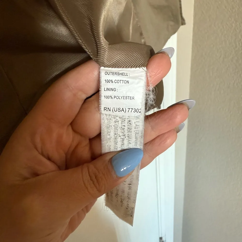 ZARA Basic Short Women’s Trench Coat‎ Size M- beige - Image 7