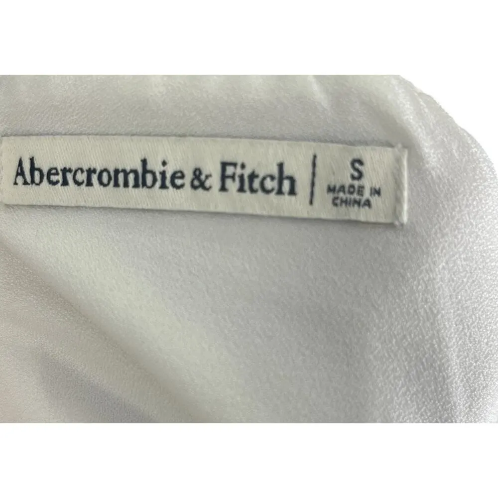Abercrombie & Fitch Mini Sheath Tank Dress Small White Cutout Keyhole Party - Image 8