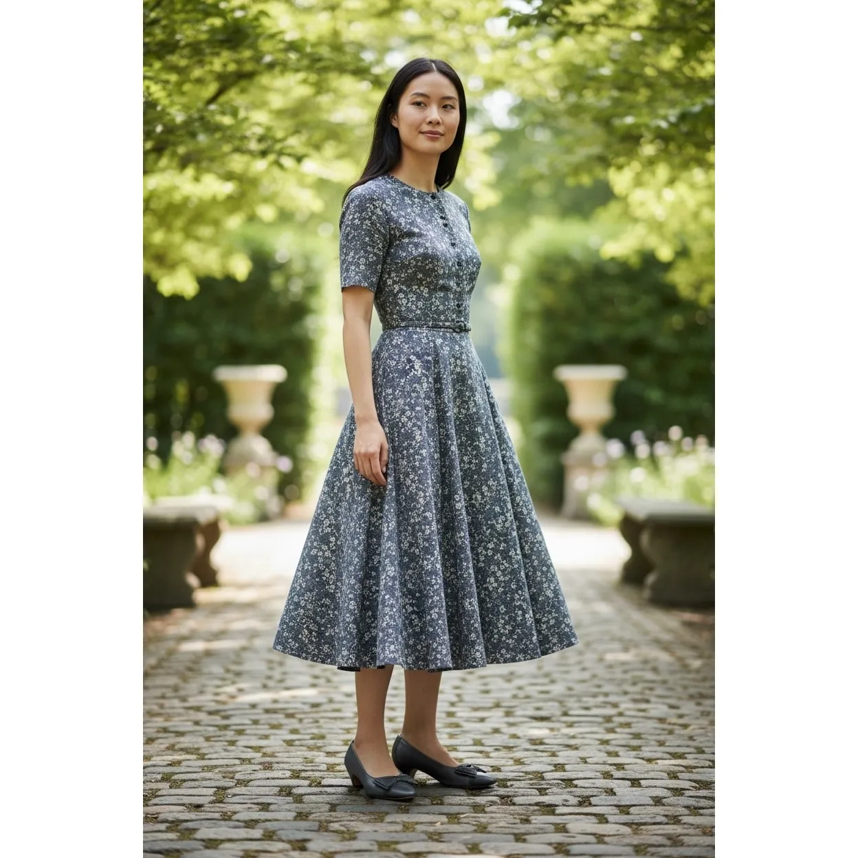 Vintage Salvatore Ferragamo Two tone Gray Leather Bow Detail Heels  Size 5.5 - Image 9