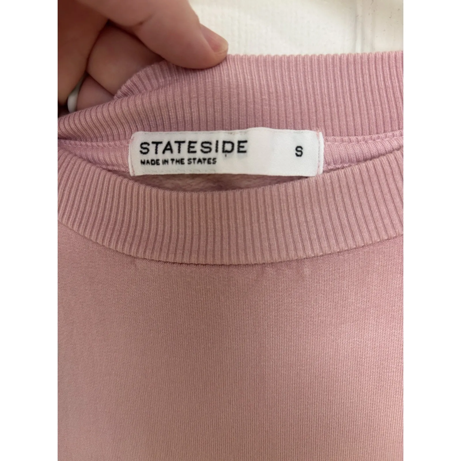 Stateside Pink Softest Fleece Crewneck Size Small Modal Comfy Cozy Closet Staple - Image 3