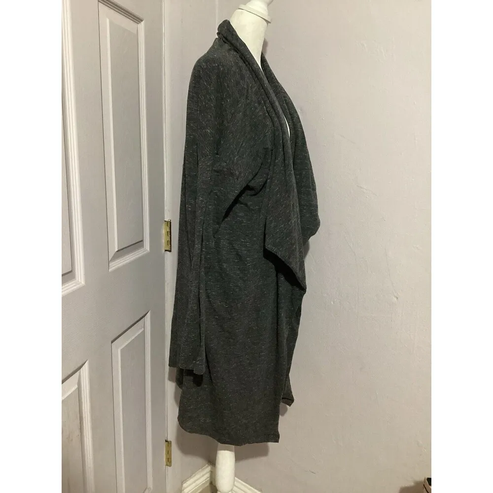 Velvet By Graham Spencer Dark Gray Open Front Long Sleeve Cardigan L Size L - Image 2