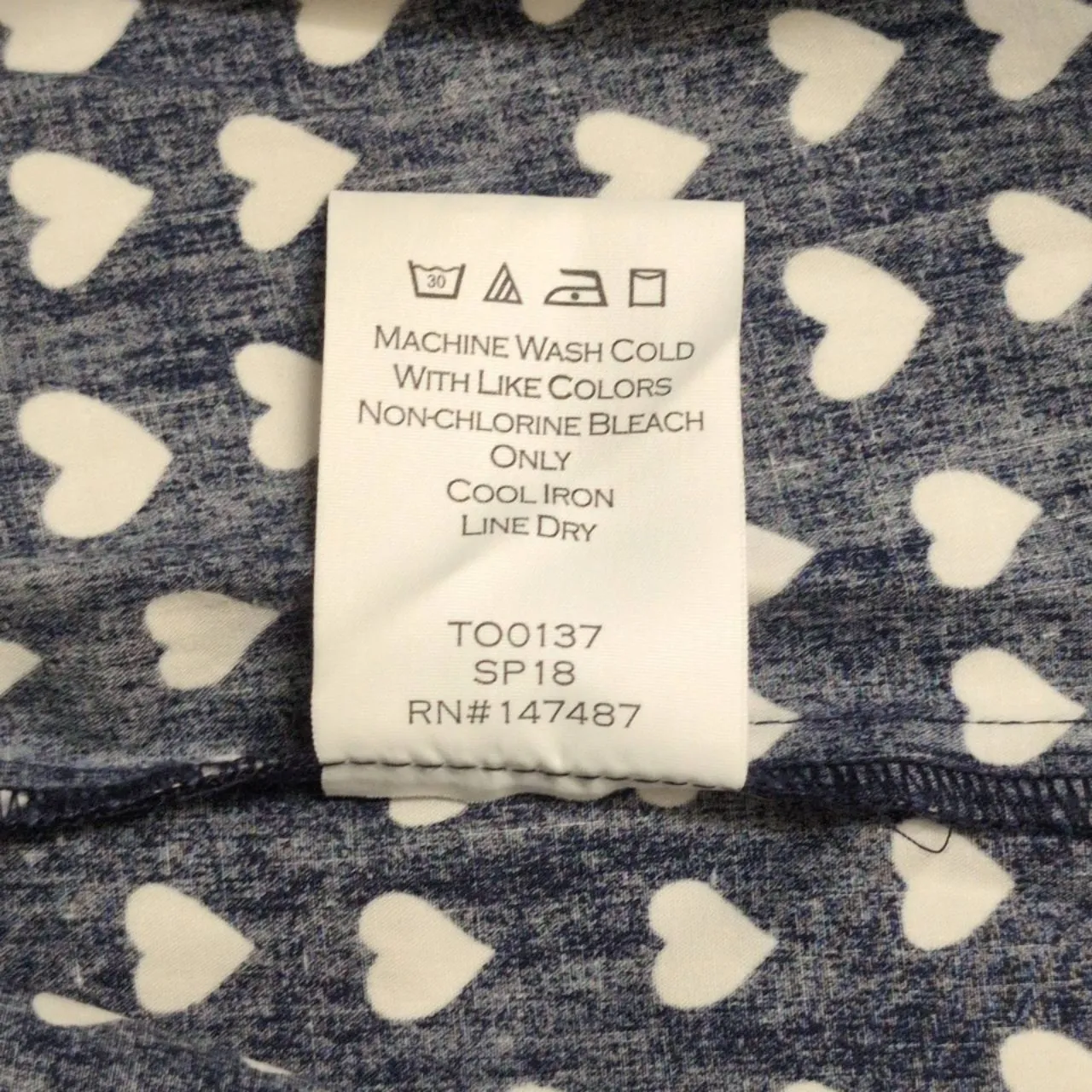 Draper James Heart Field Lennox Off the Shoulder Top Navy Hearts Tie Blouse S - Image 8