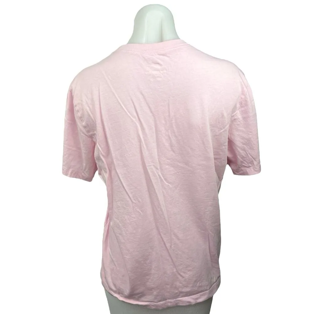 Nike Pink Embroidered Logo Crew Neck Athleisure Basic T Shirt Tee Top Size M - Image 2