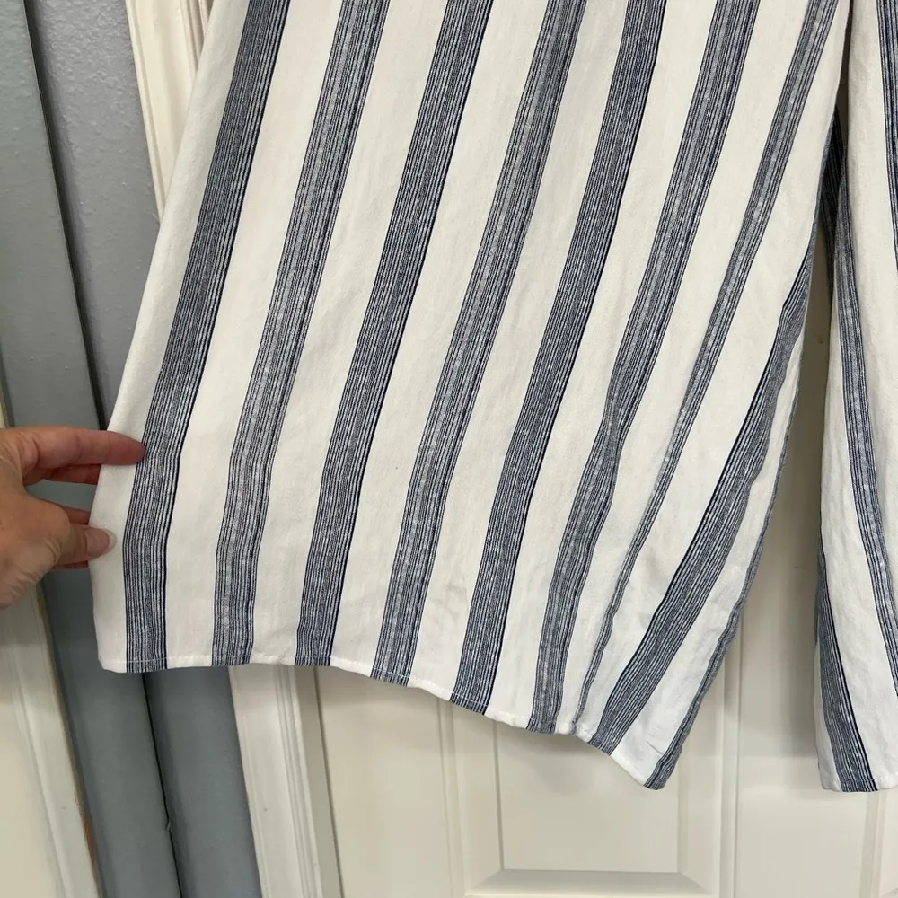 Flying Tomato Striped Wide Leg Knot‎ Front Sleeveless Jumpsuit Beach Nautical - Image 3