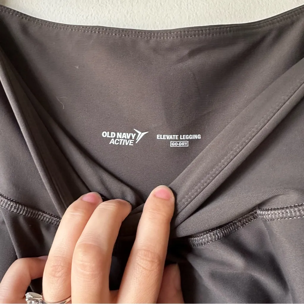 Old Navy Powersoft Olive Green Taupe Brown Jogger Elevate Active Legging Size L - Image 9